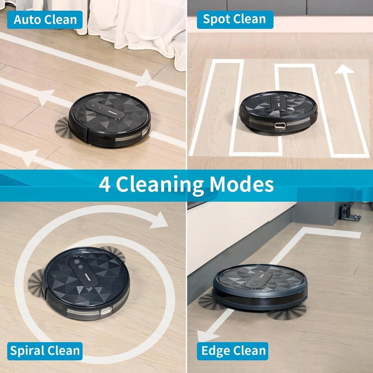 Robot Vacuum Cleaner - 2800 Pa Suction. Ideal for Pet Hair. Hard Floors. Low Pile Carpets. Self-Charging. 120 Mins Runtime