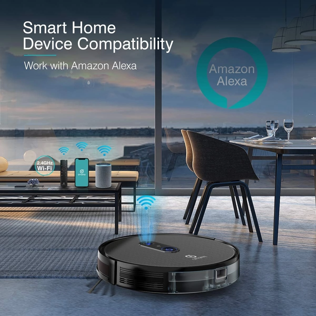 Robot Vacuum Cleaner - Smart Navigating Robotic Vacuum for Pet Hair