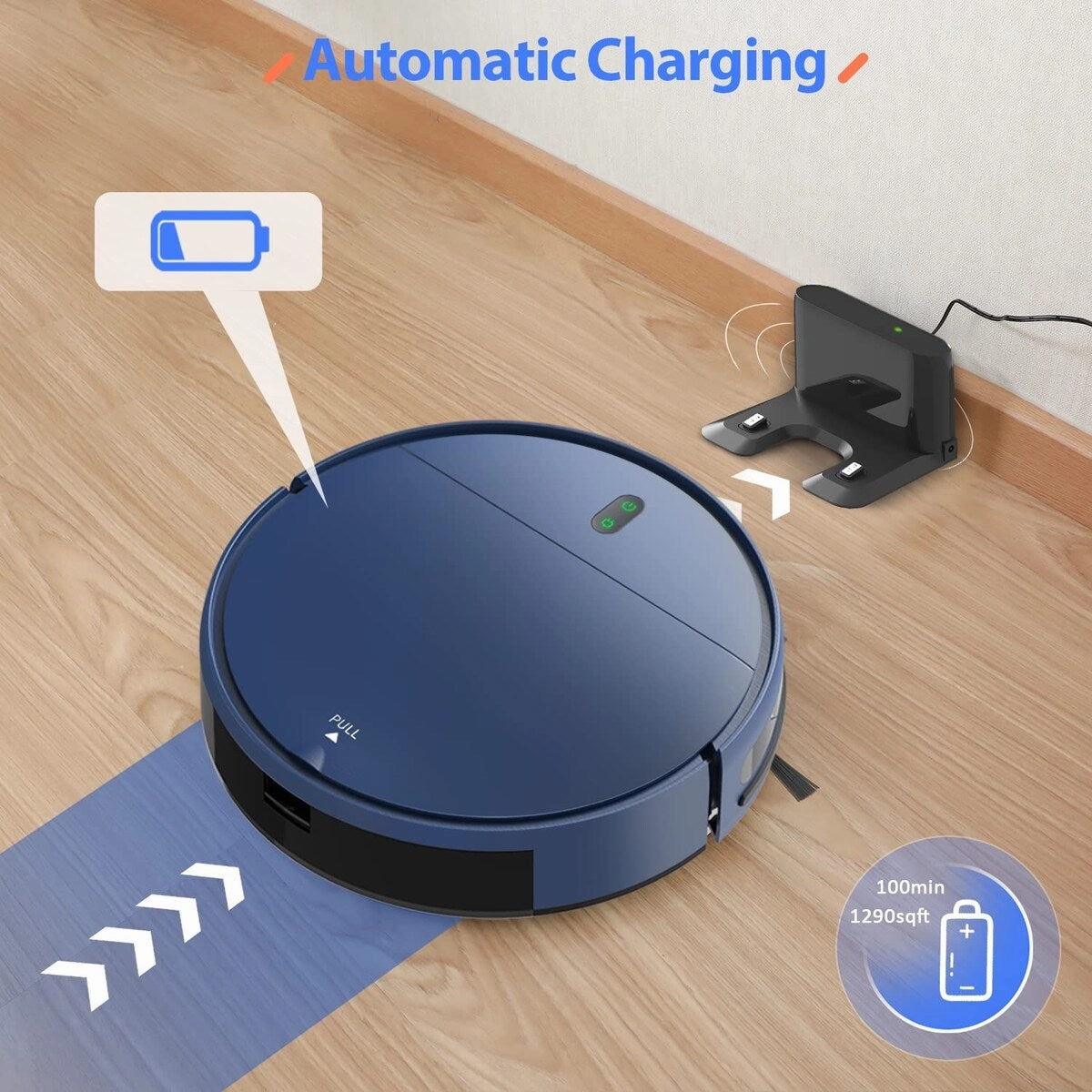 Robot Vacuum Cleaner. Robotic Vacuum and Mop Combo Compatible with Alexa/WiFi/App. Self-Charging. 230ML Water Tank