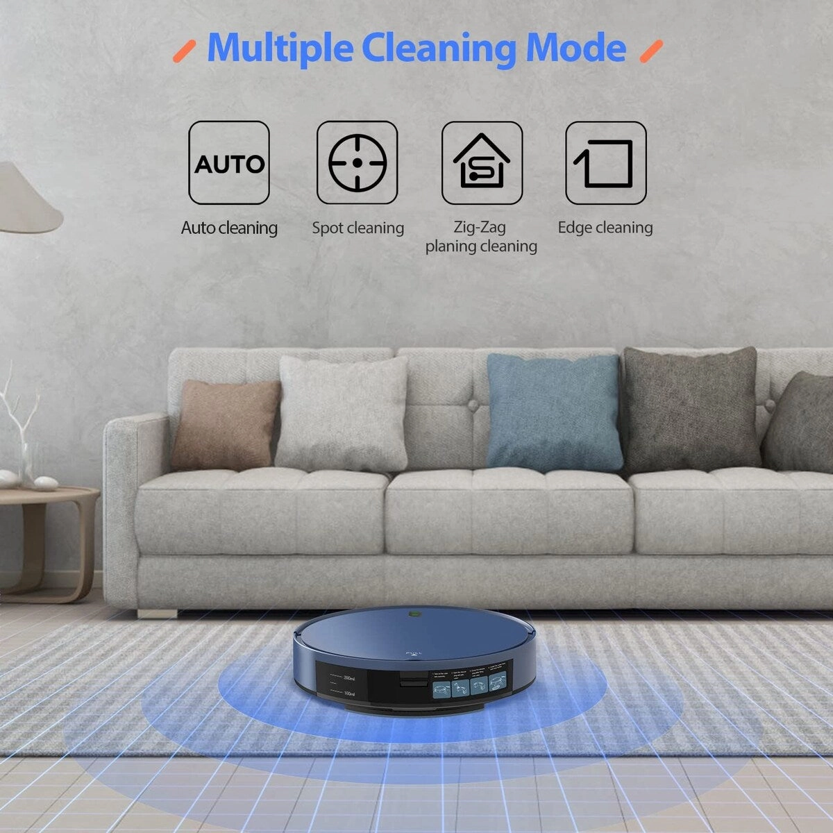 Robot Vacuum Cleaner. Robotic Vacuum and Mop Combo Compatible with Alexa/WiFi/App. Self-Charging. 230ML Water Tank