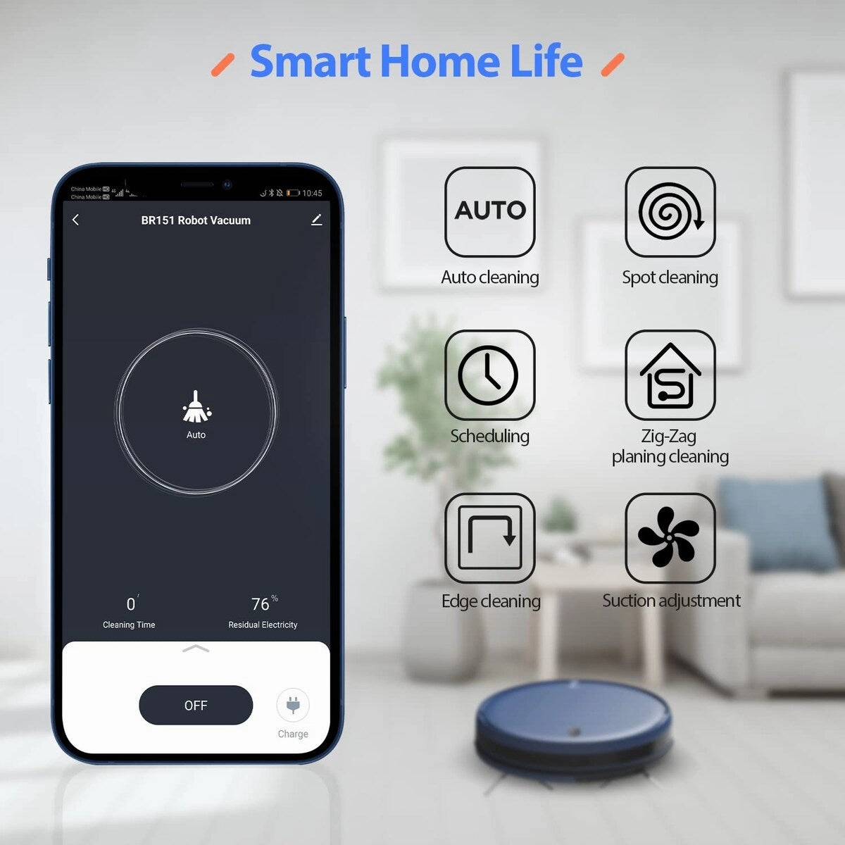 Robot Vacuum Cleaner. Robotic Vacuum and Mop Combo Compatible with Alexa/WiFi/App. Self-Charging. 230ML Water Tank