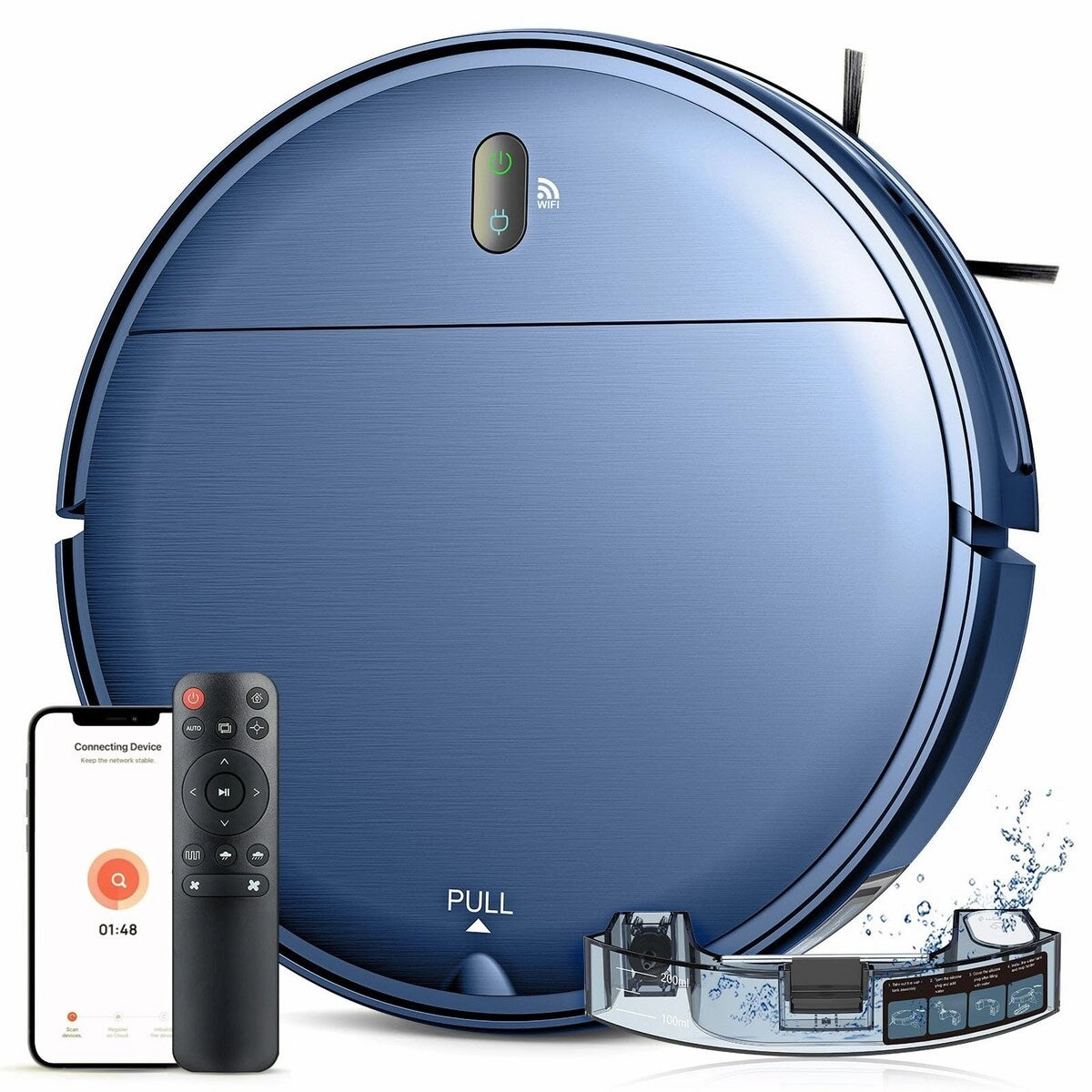 Robot Vacuum Cleaner. Robotic Vacuum and Mop Combo Compatible with Alexa/WiFi/App. Self-Charging. 230ML Water Tank