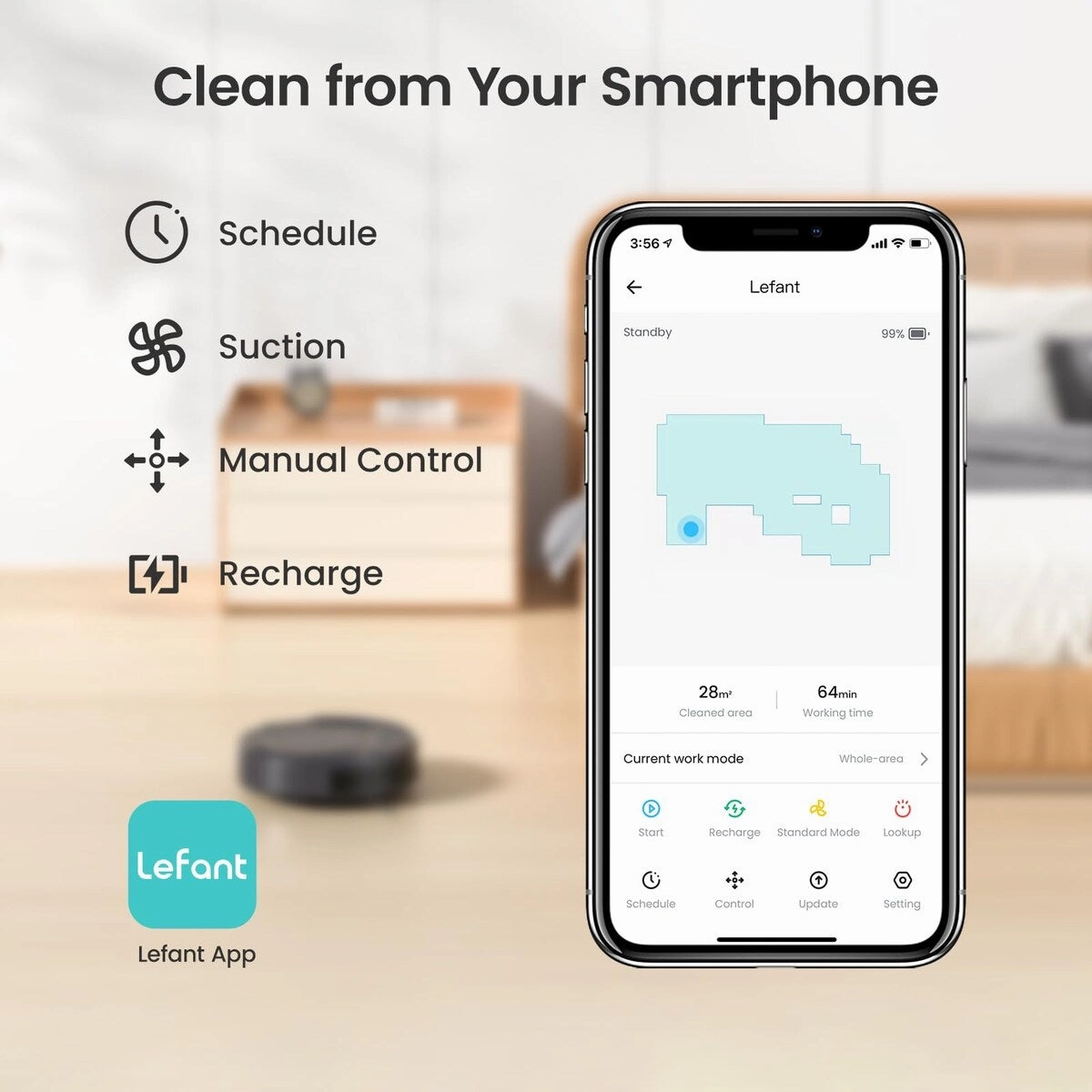 Robot Vacuum Cleaner. Tangle-Free 2200Pa Suction. 120 Min Runtime. Self-Charging Robotic Vacuum. Slim. Quiet. WiFi/APP/Alexa