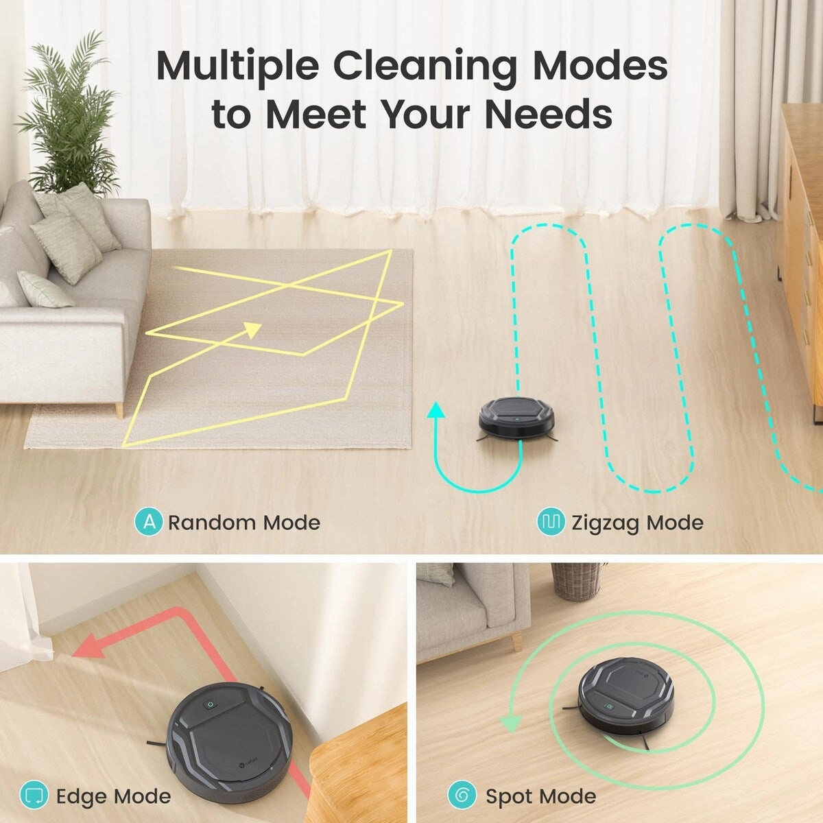 Robot Vacuum Cleaner. Tangle-Free 2200Pa Suction. 120 Min Runtime. Self-Charging Robotic Vacuum. Slim. Quiet. WiFi/APP/Alexa
