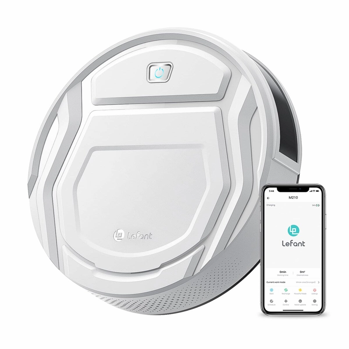 Robot Vacuum Cleaner. Tangle-Free. Strong Suction. Slim. Low Noise. Automatic Self-Charging. Wi-Fi/App/Alexa Control. Ideal