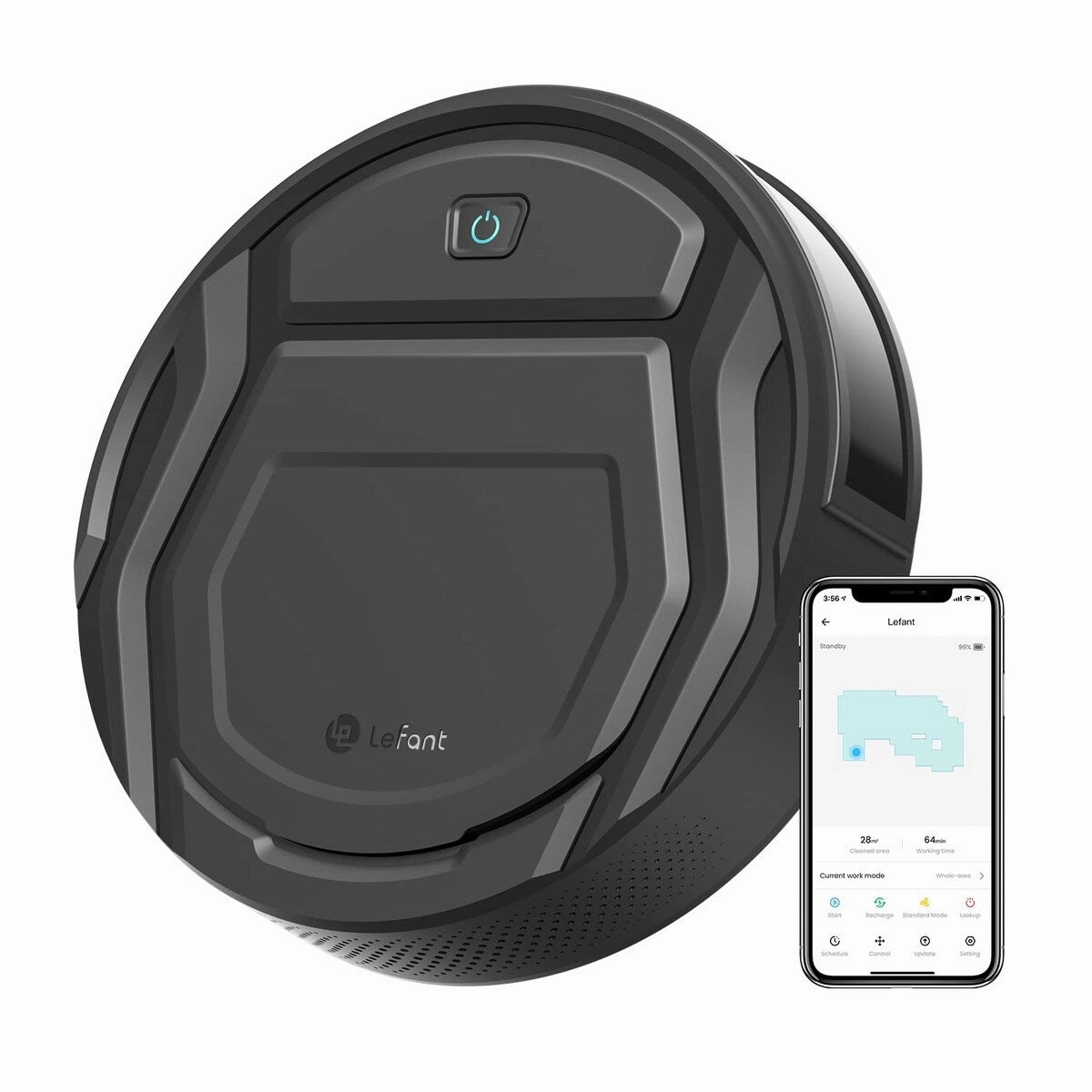 Robot Vacuum Cleaner with 2200Pa Powerful Suction.Tangle-Free.Wi-Fi/App.Featured 6 Cleaning Modes Self-Charging Slim Cleaner