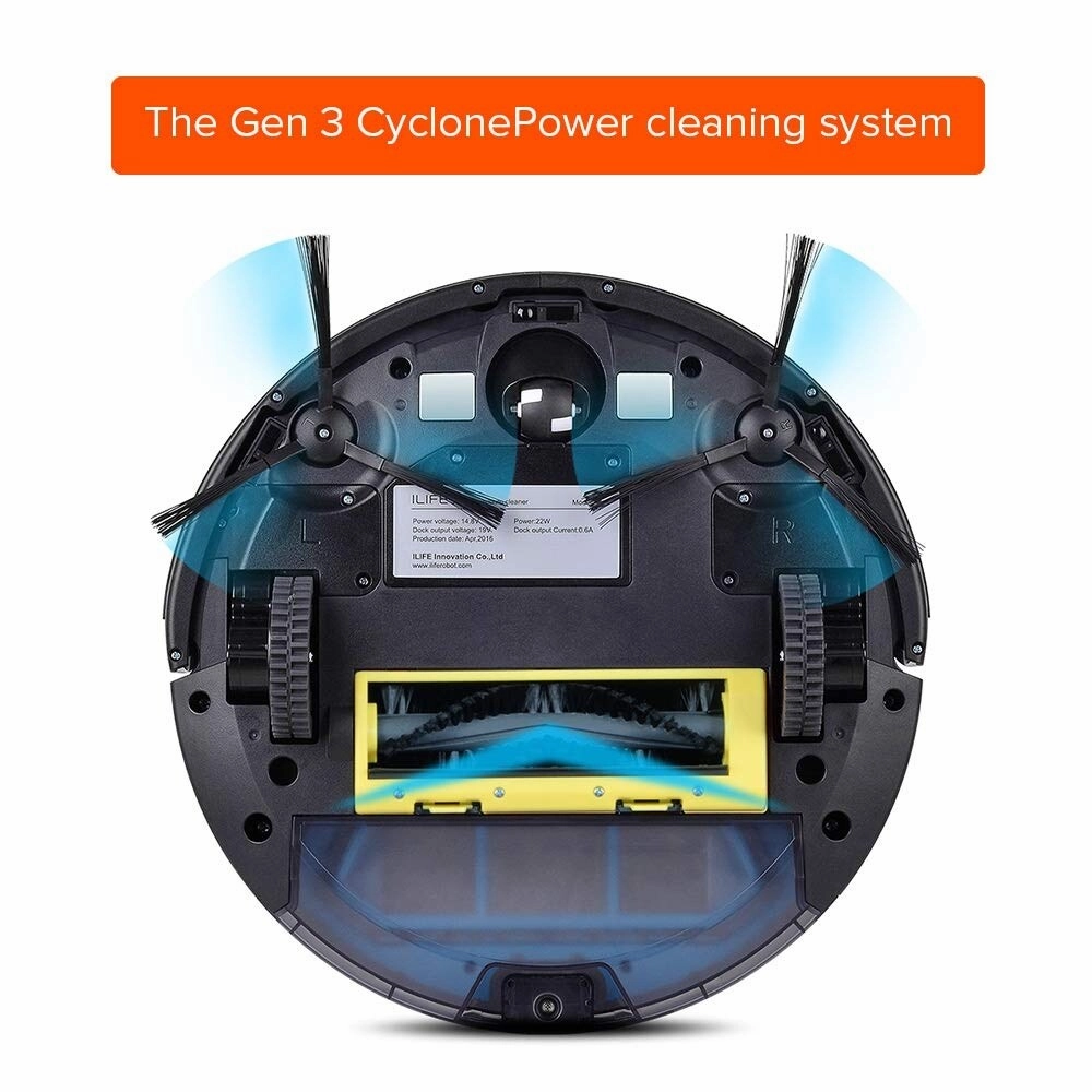 Robot Vacuum Cleaner with Strong Suction. over 100mins Run time. Self-charging. Slim. Quiet. Ideal for Hard Floors