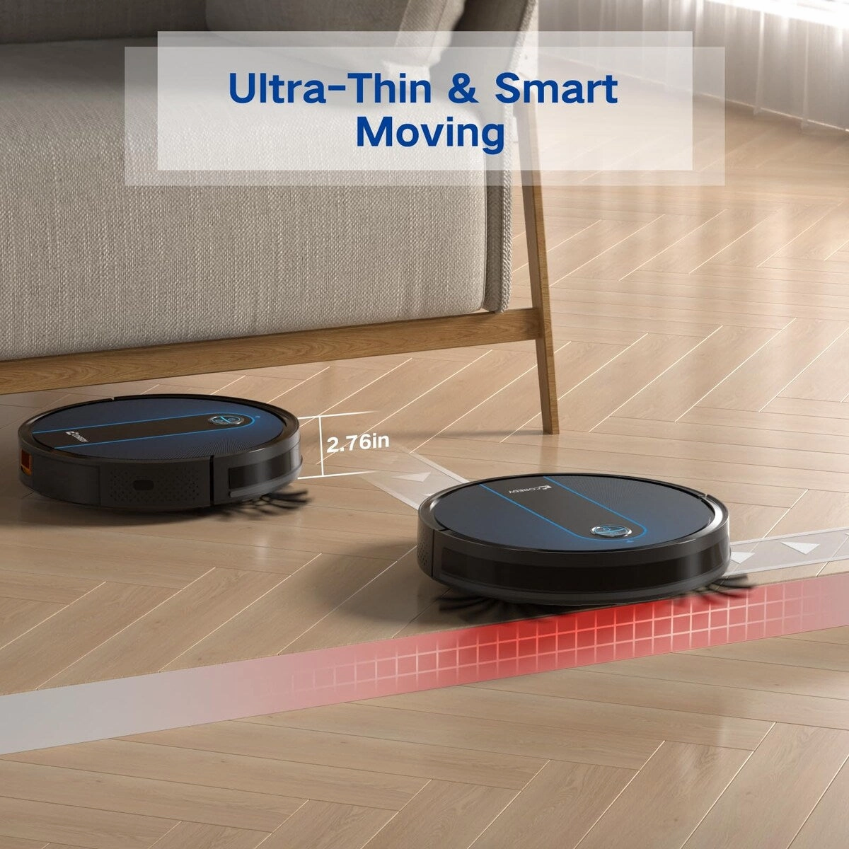 Robot Vacuum. R650 Ultra Robotic Vacuum with 2200 Pa Strong Suction. Gyro Dynamic Navigation. Z-zag Cleaning Path. App Control