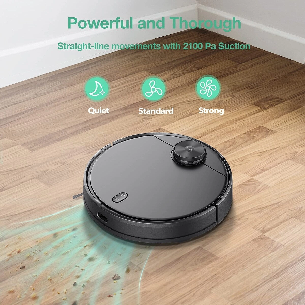 Robot Vacuum with LIDAR Mapping Technology. 2100Pa Suction. No-go Zone. Wi-Fi Connected. Self-Charging. Ideal for Pet Hair