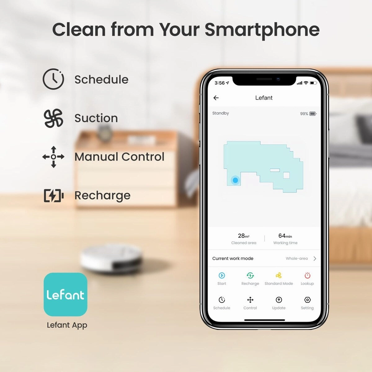 Robot Vacuums. 2200Pa Strong Suction. 120 Mins Runtime. Automatic Self-Charging. Slim. Quiet. Wi-Fi/App/Alexa/Remote Control