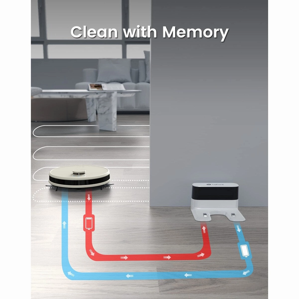 Robot Vacxuum and Mop. No-go Zone. WiFi/App/Alexa Control. Precise Mapping. 4000Pa Suction. 150 Min Runtime. Self-Charging