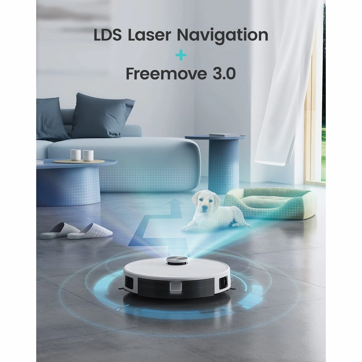 Robot Vacxuum and Mop. No-go Zone. WiFi/App/Alexa Control. Precise Mapping. 4000Pa Suction. 150 Min Runtime. Self-Charging