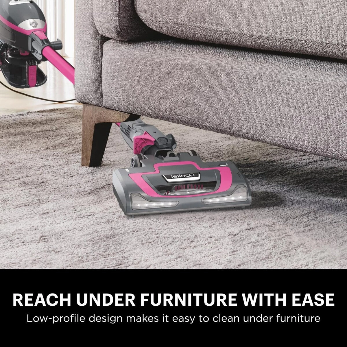 Rocket Pro DLX Corded Stick. Removable Hand Vacuum. Advanced Swivel Steering. XL Cup. Crevice Tool. Upholstery Tool