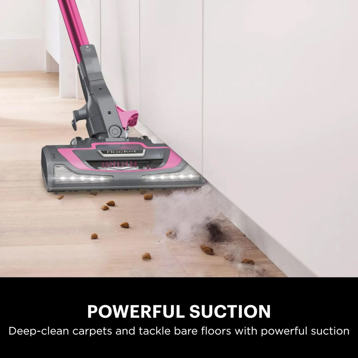 Rocket Pro DLX Corded Stick. Removable Hand Vacuum. Advanced Swivel Steering. XL Cup. Crevice Tool. Upholstery Tool