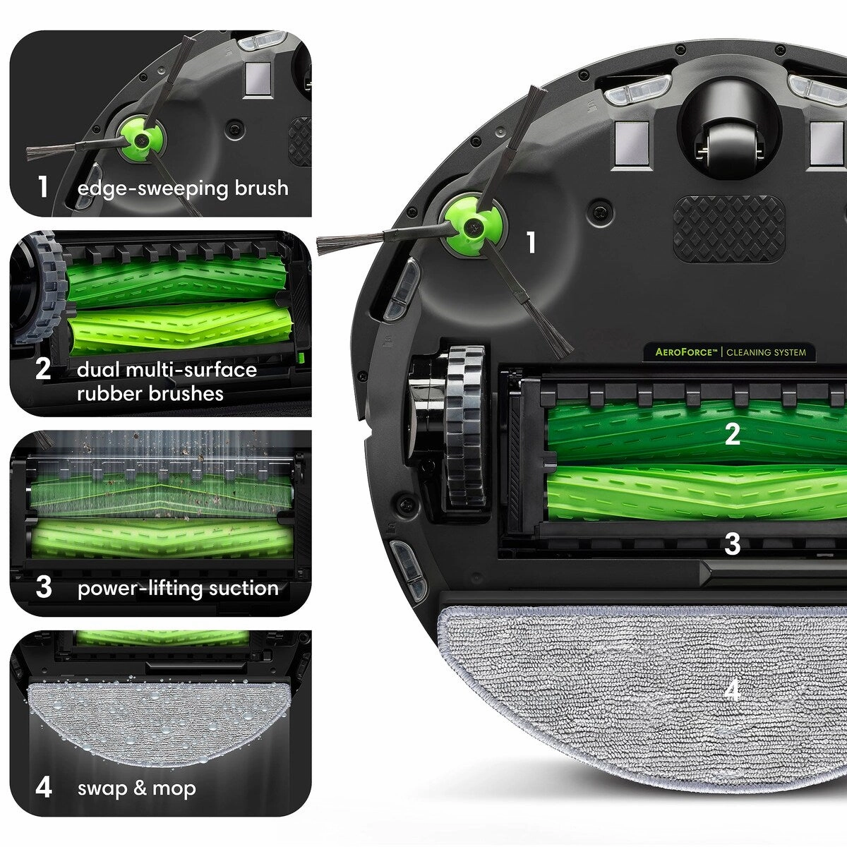 Roomba Combo i5  Self-Emptying Robot Vacuum and Mop. Clean by Room with Smart Mapping. Empties Itself for Up to 60 Days