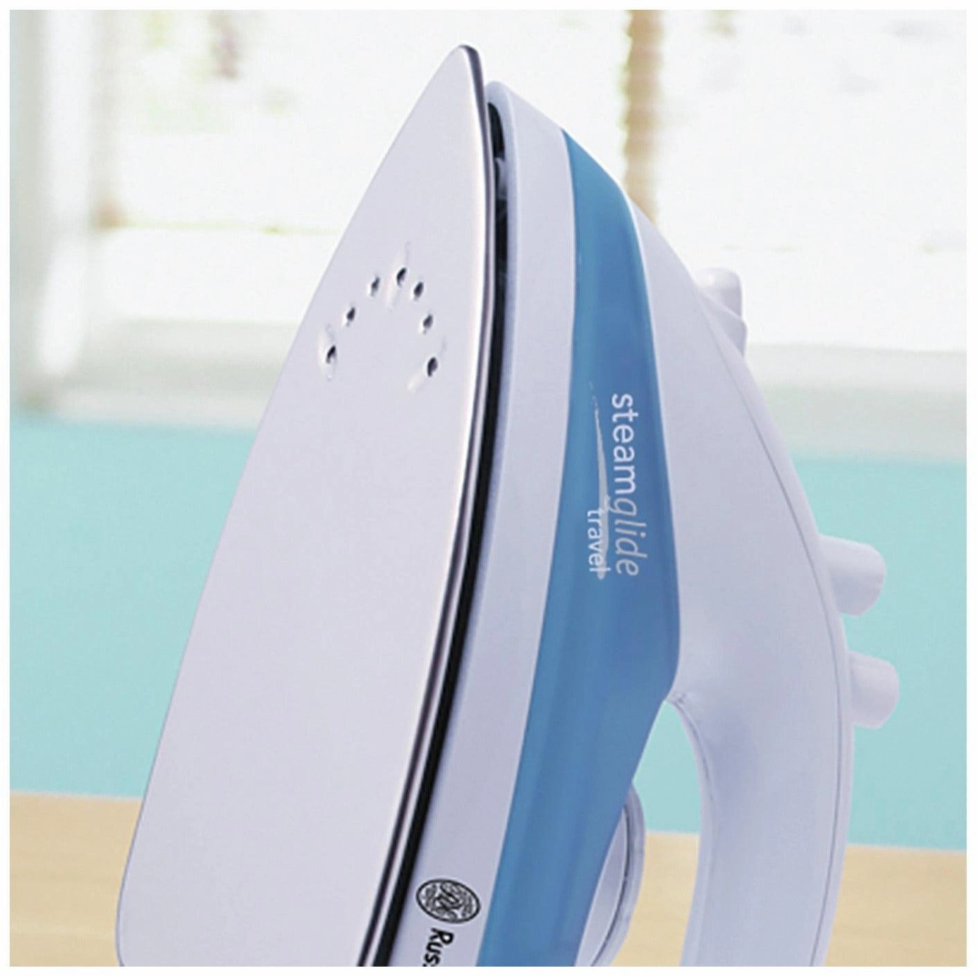 Russell Hobbs 760W Steam Glide Travel Iron - White & Blue | 22470