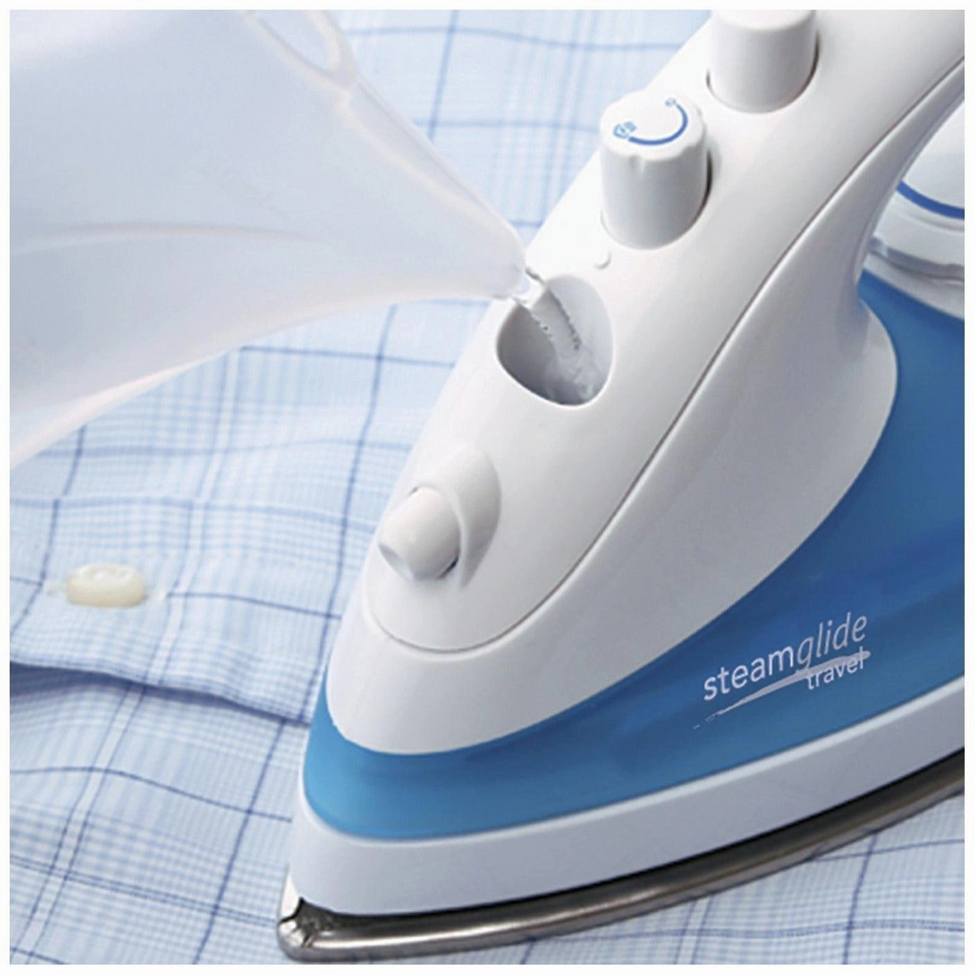 Russell Hobbs 760W Steam Glide Travel Iron - White & Blue | 22470