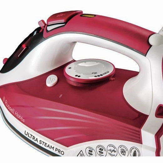 Russell Hobbs Ultra Steam Pro Iron - White & Red | 23990