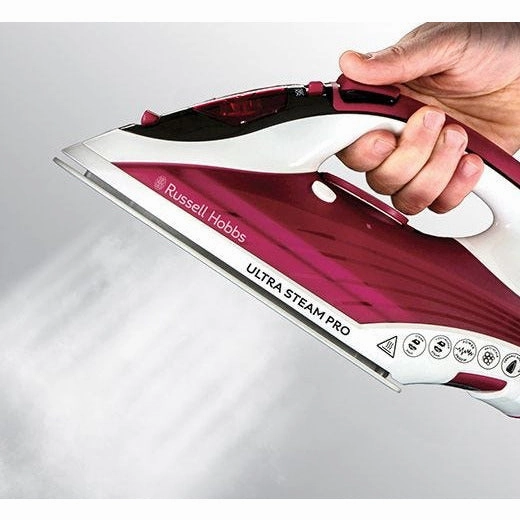 Russell Hobbs Ultra Steam Pro Iron - White & Red | 23990