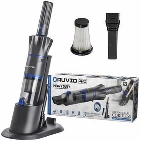 Ruvio Pro Cordless 17'' Rechargeable Hand Vacuum for Home and Car