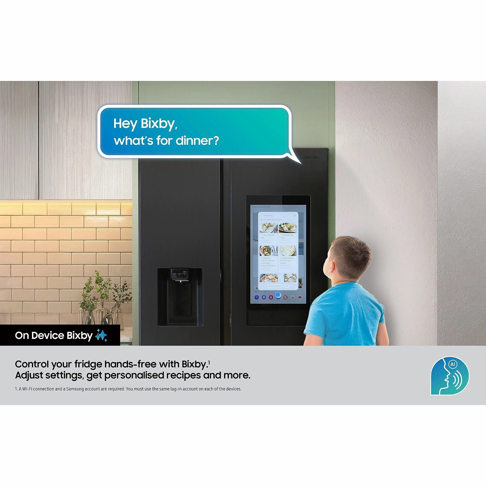 Samsung 614L American Freestanding Fridge Freezer - Black DOI | RS90F66BEFEU