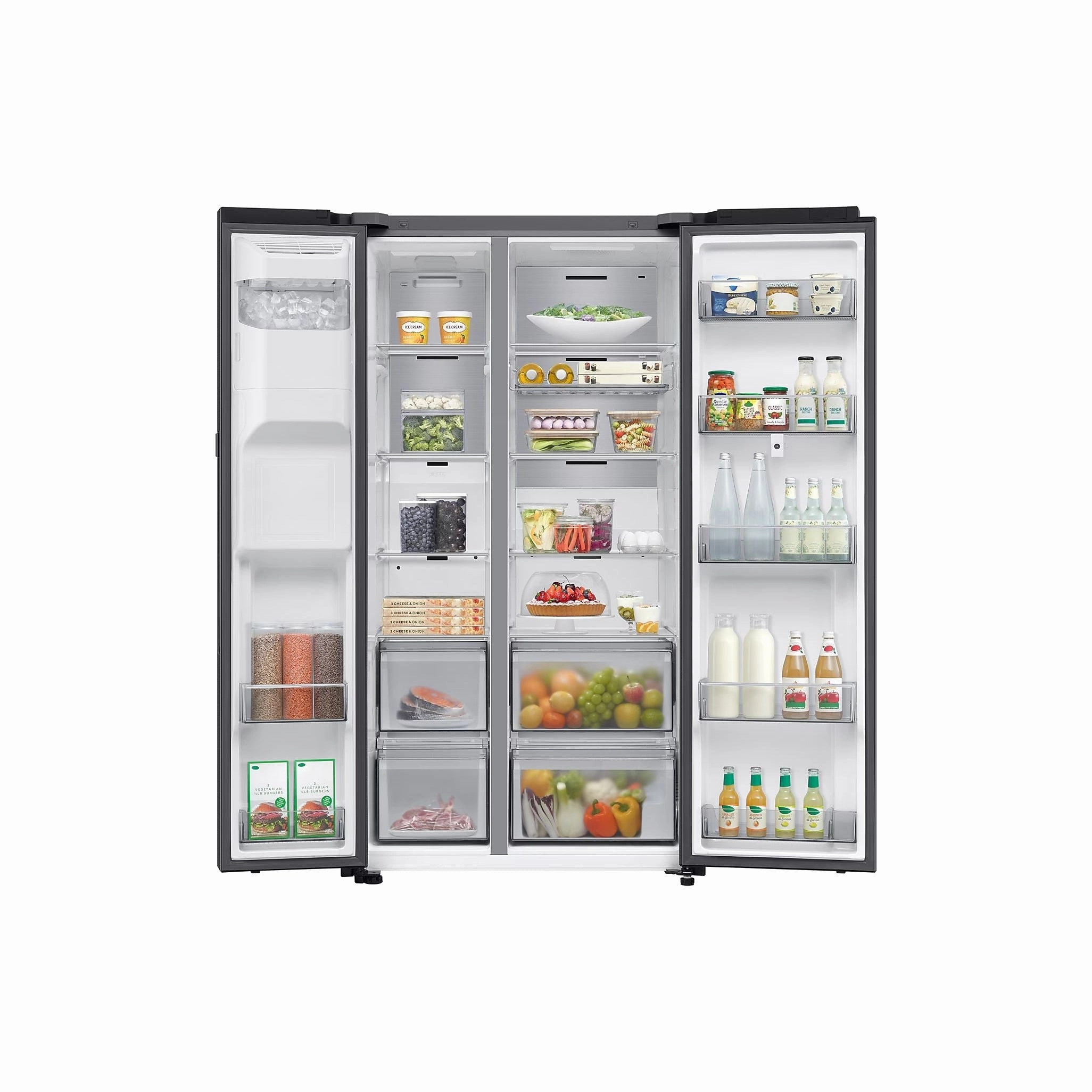 Samsung 614L American Freestanding Fridge Freezer - Black DOI | RS90F66BEFEU