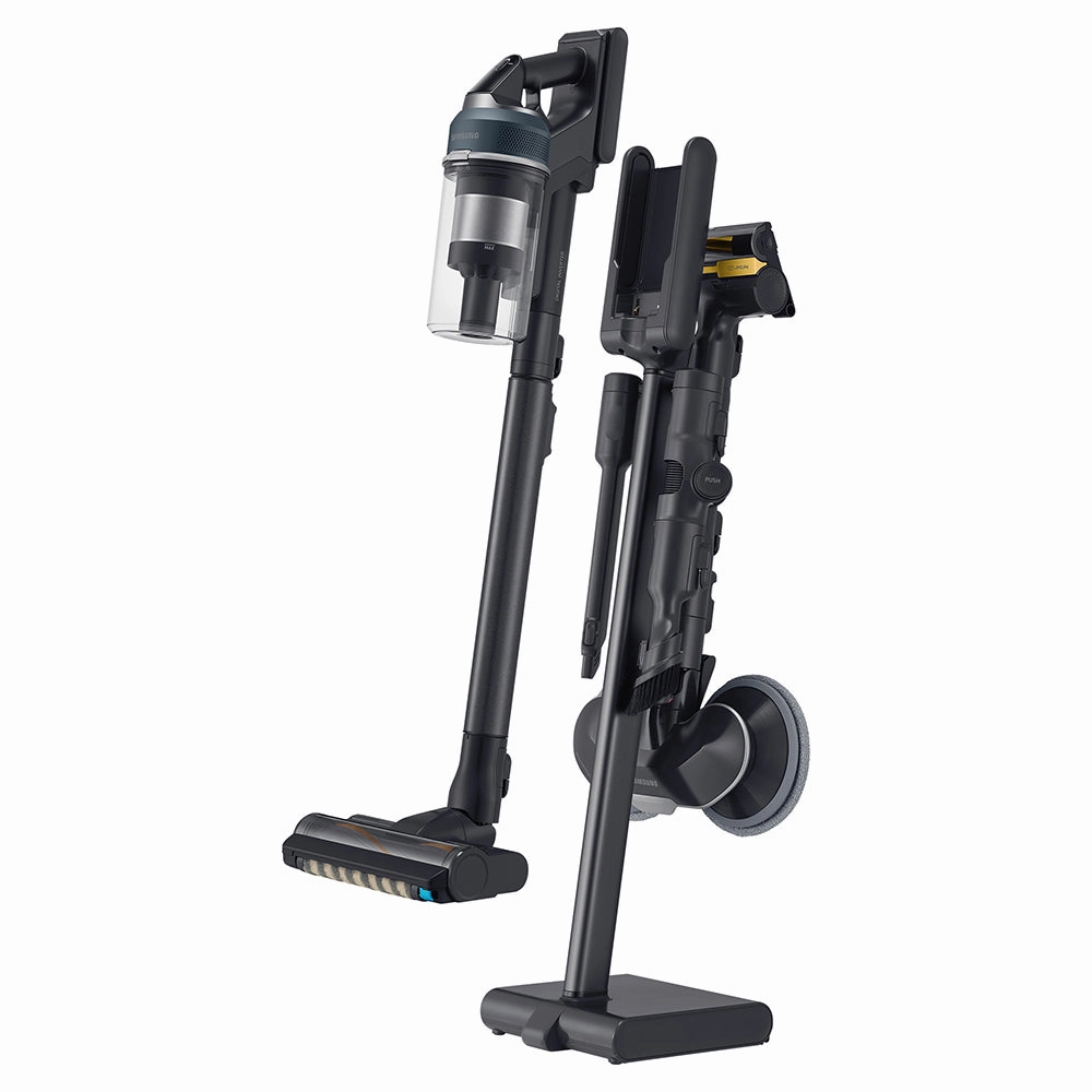 Samsung Jet 95 Pro Cordless Stick Vacuum Cleaner. Max 210W Suction Power with Spray Spinning Sweeper Black Chrometal | VS20C9547TB/EU