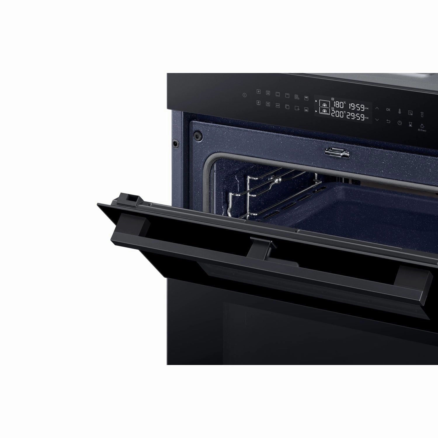 Samsung Series 4 76L Electric Smart Oven with Dual Cook - Black | NV7B4355VAK/U4