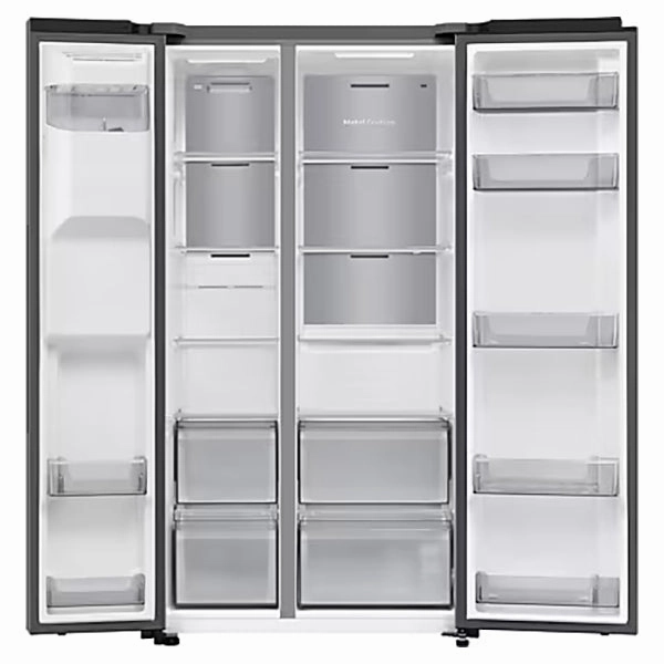 Samsung Series 6 SpaceMax Bespoke AI 640L Freestanding Fridge Freezer - Silver | RS70F64KETEU