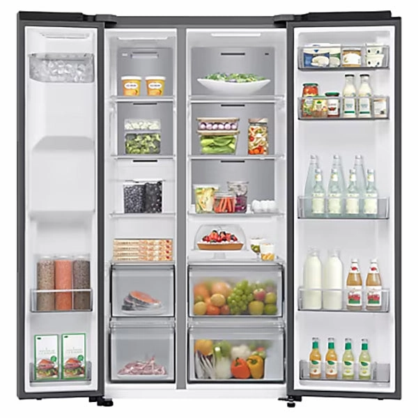 Samsung Series 6 SpaceMax Bespoke AI 640L Freestanding Fridge Freezer - Silver | RS70F64KETEU