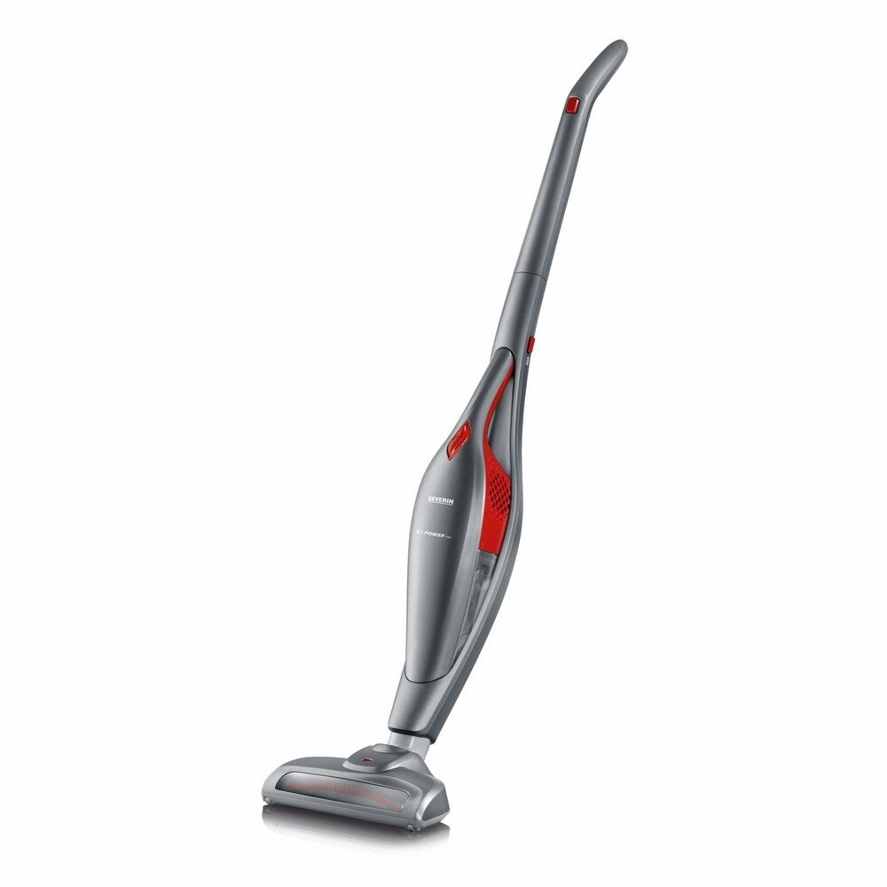 Severin Germany 2 in 1 Upright And Cordless Handheld Bagless Vacuum Cleaner (Platinum Grey/Red)