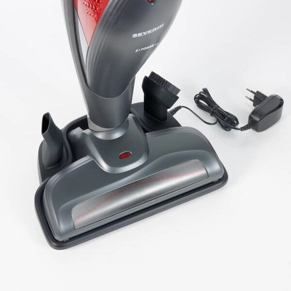 Severin Germany 2 in 1 Upright And Cordless Handheld Bagless Vacuum Cleaner (Platinum Grey/Red)