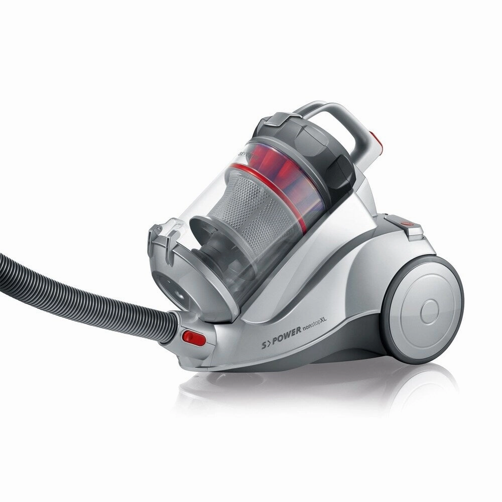 Severin Germany NonstopXL Bagless Canister Vacuum Cleaner (Polar Silver)