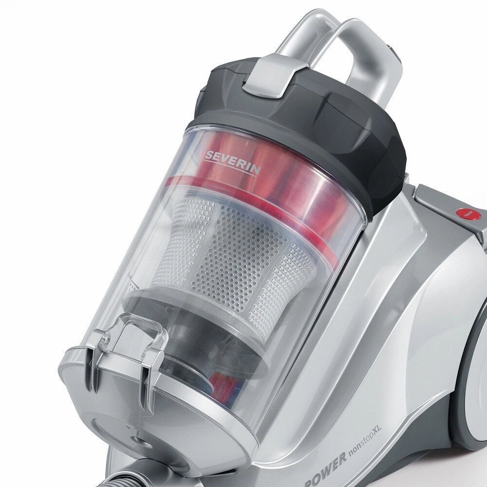 Severin Germany NonstopXL Bagless Canister Vacuum Cleaner (Polar Silver)