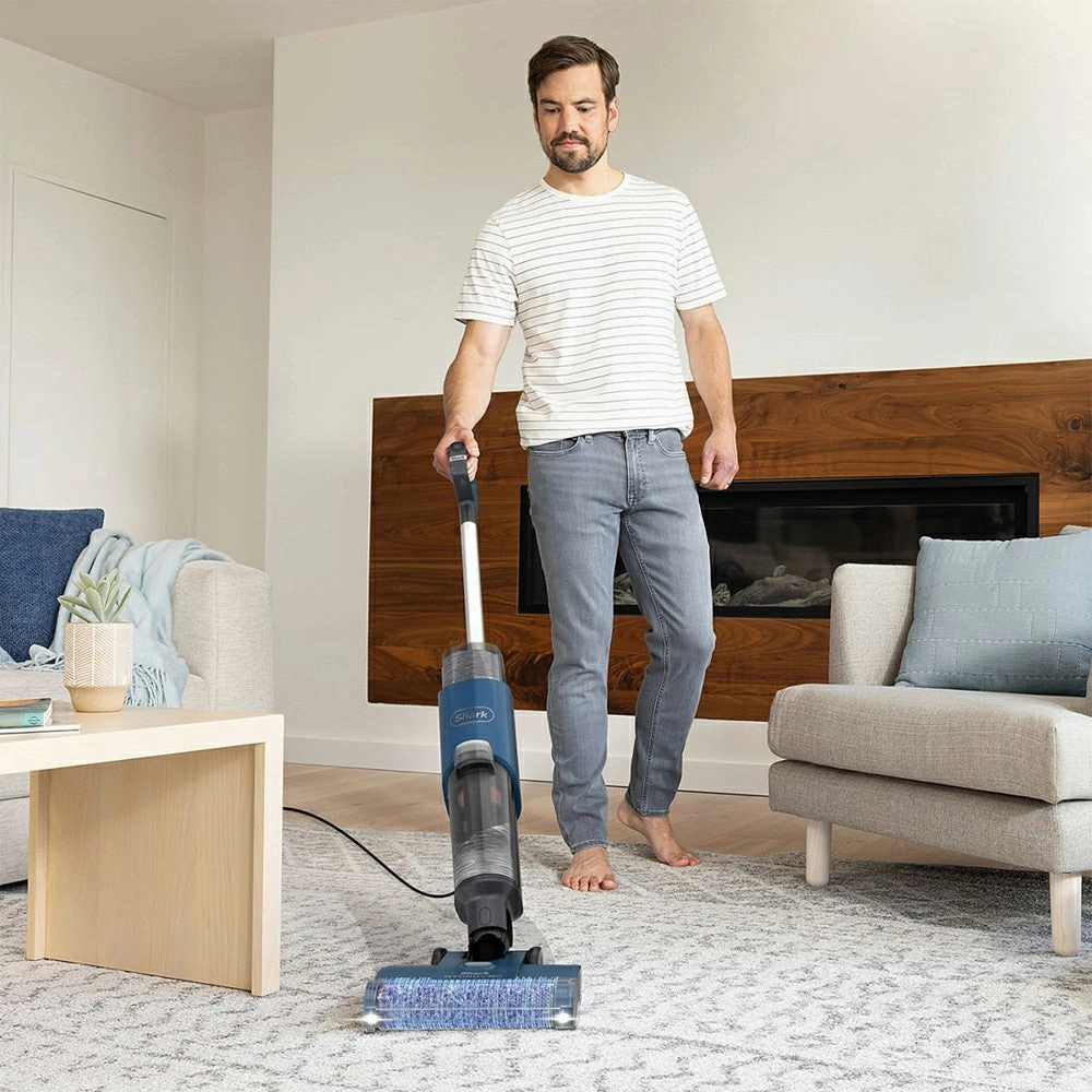 Shark 3-in-1 HydroVac Corded Hard Floor Cleaner - Navy Blue | WD110UK