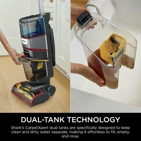 Shark CarpetXpert HairPro Pet Deep Carpet Cleaner - Grey & Burgundy | EX220UK