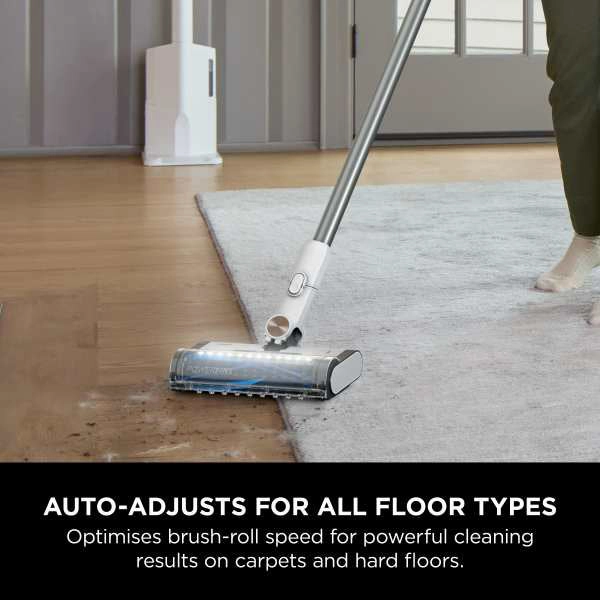 Shark Cordless Stick Vacuum Cleaner With Auto Empty System - White & Blue | BU3521UK