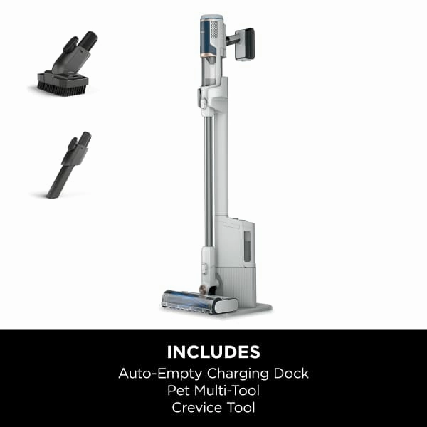 Shark Cordless Stick Vacuum Cleaner With Auto Empty System - White & Blue | BU3521UK