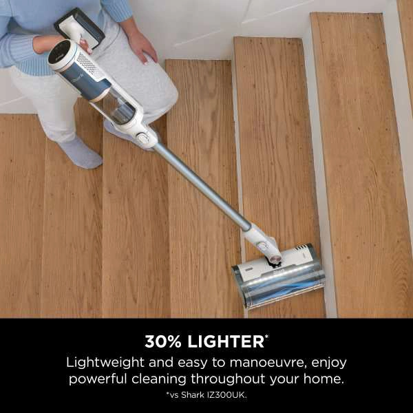 Shark Cordless Stick Vacuum Cleaner With Auto Empty System - White & Blue | BU3521UK