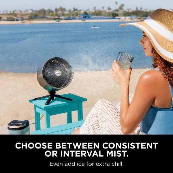 Shark FlexBreeze Pro Indoor & Outdoor Mist Fan - Charcoal Grey | FA300UK