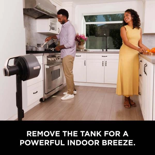 Shark FlexBreeze Pro Indoor & Outdoor Mist Fan - Charcoal Grey | FA300UK