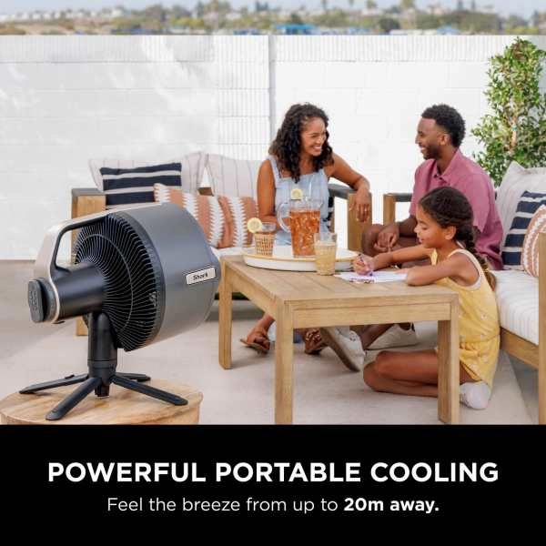 Shark FlexBreeze Pro Indoor & Outdoor Mist Fan - Charcoal Grey | FA300UK