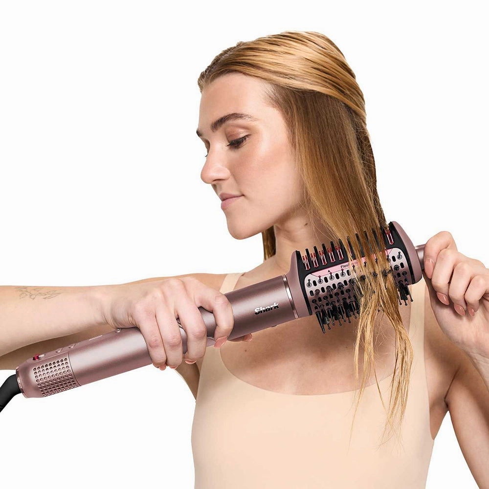 Shark FlexFusion 5-in-1 Air Styler & Dryer Ceramic Straightener - Cosmic Blush | HD652SUK