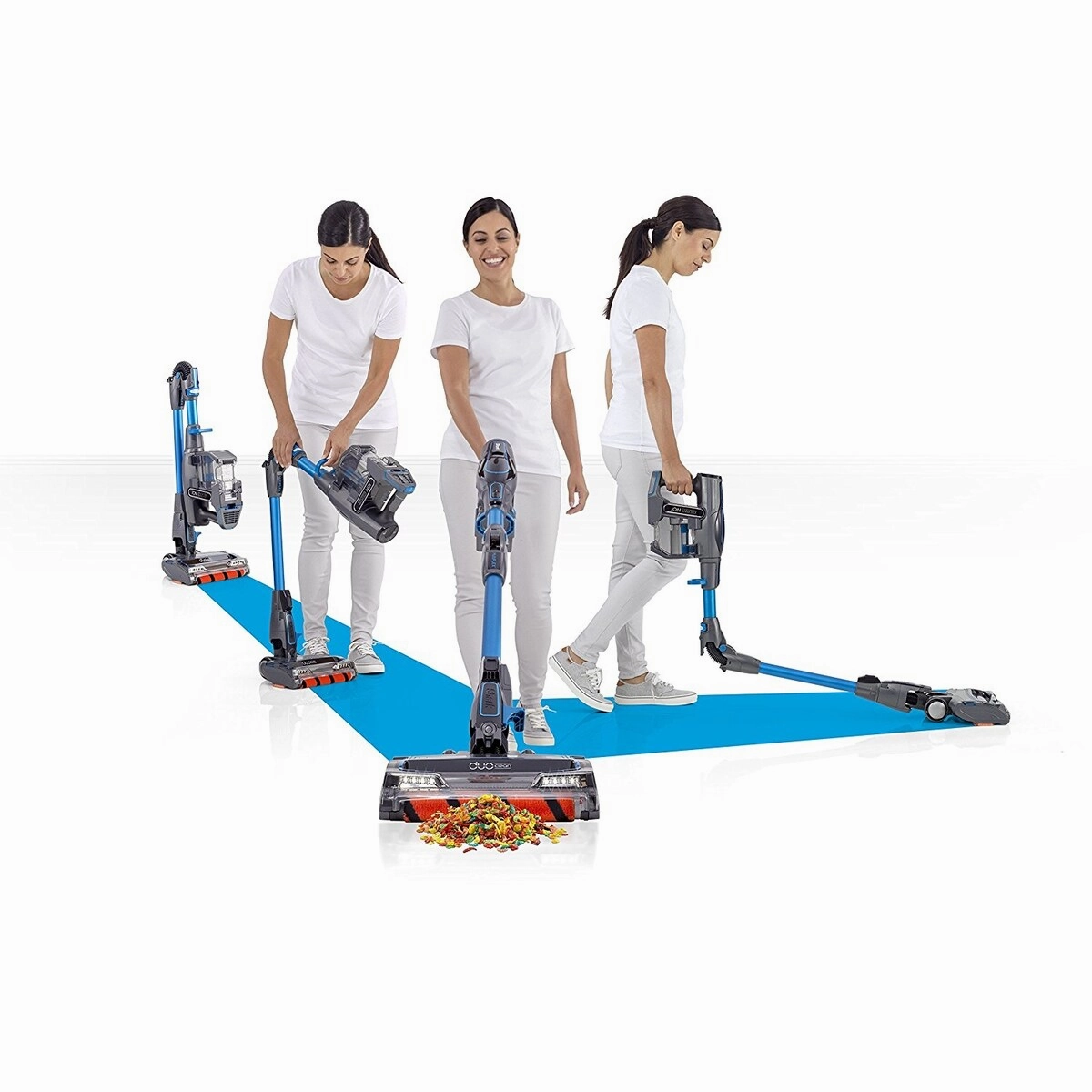 Shark IONFlex 2X DuoClean Cord-Free Ultra Light Blue Vacuum - 13.4 x 10.4 x 45.9