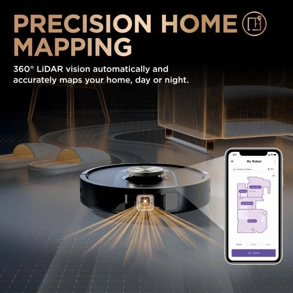 Shark PowerDetect NeverTouch Pro Robot Vacuum Cleaner & Mop with Self-Empty Station - Black | RV2800ZEUK