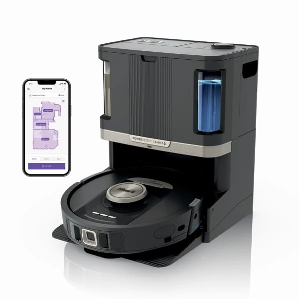 Shark PowerDetect NeverTouch Pro Robot Vacuum Cleaner & Mop with Self-Empty Station - Black | RV2800ZEUK