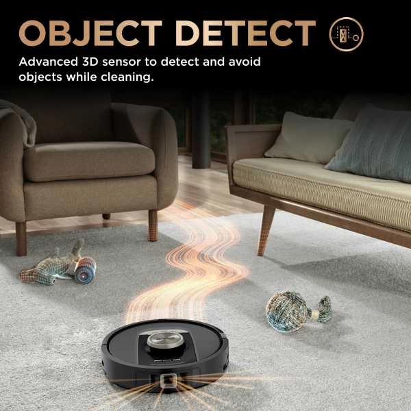 Shark PowerDetect NeverTouch Pro Robot Vacuum Cleaner & Mop with Self-Empty Station - Black | RV2800ZEUK