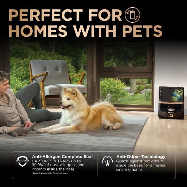 Shark PowerDetect NeverTouch Pro Robot Vacuum Cleaner & Mop with Self-Empty Station - Black | RV2800ZEUK