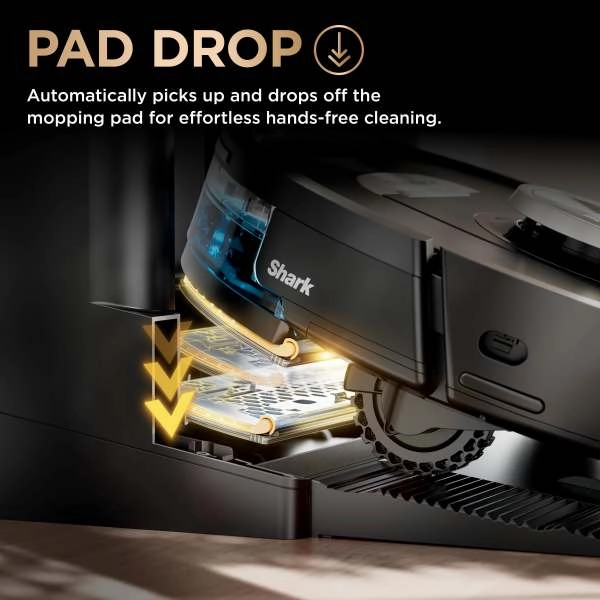 Shark PowerDetect NeverTouch Pro Robot Vacuum Cleaner & Mop with Self-Empty Station - Black | RV2800ZEUK