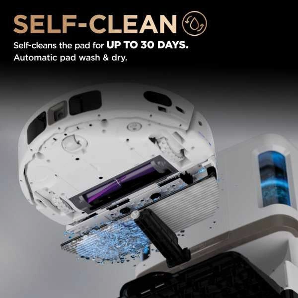 Shark PowerDetect NeverTouch Pro Robot Vacuum Cleaner & Mop with Self-Empty Station - White | RV2800ZEUKWH